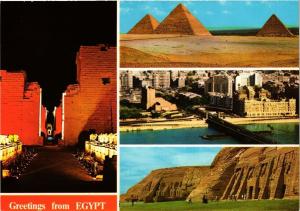 CPM EGYPTE Greetings from Egypt: Karnak. Giza. Cairo. Abu Simbel Temple (343638)