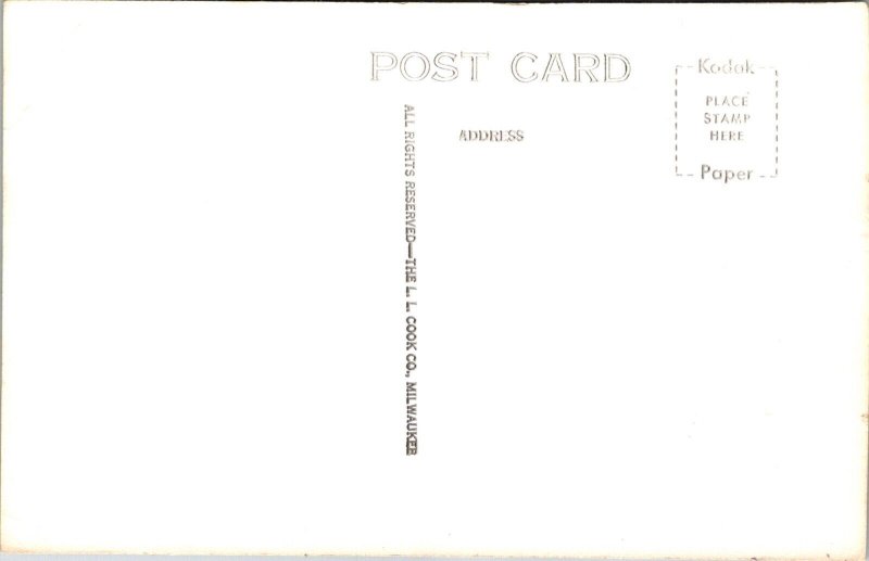 Real Photo Postcard Merner Hall at Carnell College in Mount Vernon, Iowa