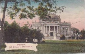 Germany Wiesbaden Kgl Hoftheater und Schillerdenkmal