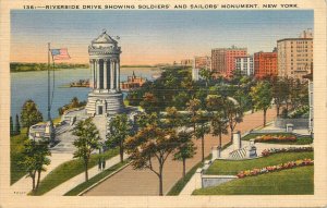 United States New York riverside drive showing soldiers and sailors monument