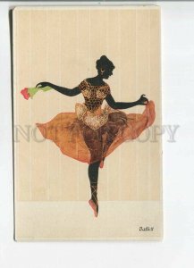 482067 BUNTE BUHNE Ballett BALLET Dancer SILHOUETTE Art Deco Vintage postcard