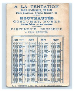 1877 French Langauge A La Tentation Nouveautes Costumes Brosserie F159