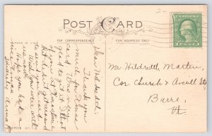 New Year~Sun Beams Thru The Window~Cozy Area~Books~Gold Edge~Stecher 971B~Vtg PC