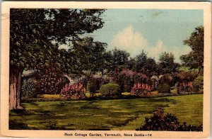 Postcard GARDEN SCENE Yarmouth Nova Scotia NS AK5322