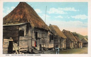 Native Village of Chagres, Panama, Early Postcard, Unused