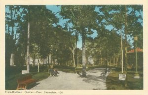 Three Rivers PQ Canada Parc Champlain White Border Postcard