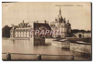 Postcard Old Chateau of Chantilly south coast