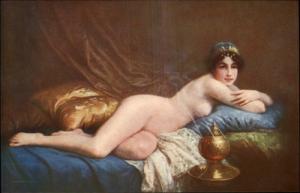 Nude Woman in Bed Perfume Risqu