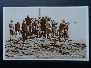 Isle of Man SNAEFELL SUMMIT People on the Highest Peak in IOM - Old RP Postcard