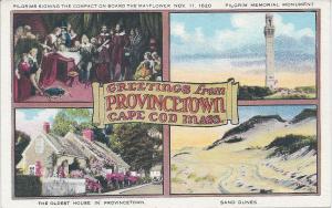 Greetings From Provincetown, Cape Cod, Massachusetts, early postcard, Unused