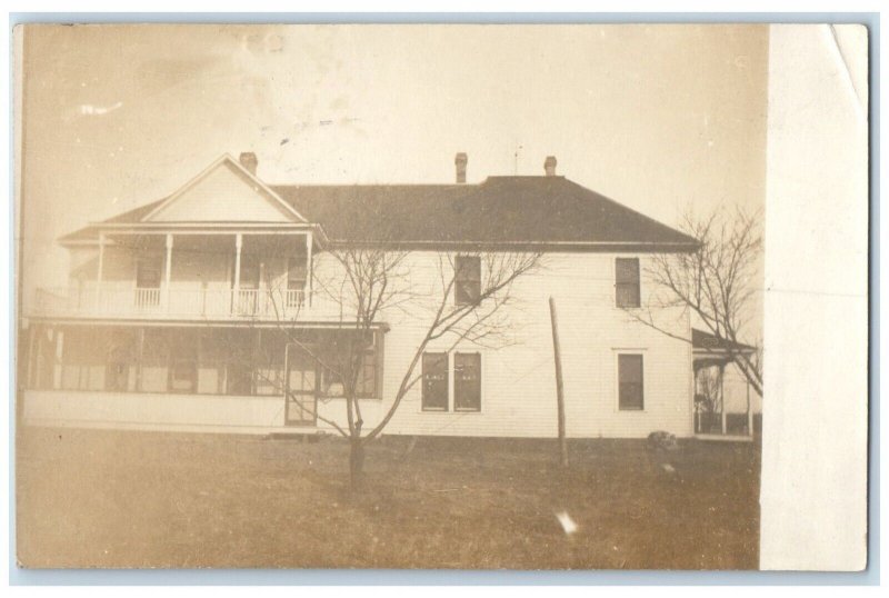1913 Home Residence Pond Creek Oklahoma OK RPPC Photo Posted Antique Postcard