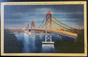 Vintage Postcard 1935 San-Francisco-Oakland Bay Bridge, California (CA)