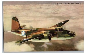 Douglas DB 7 Boston and A 20 Havoc Airplane Postcard