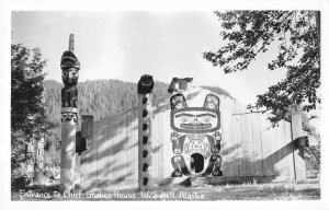 Chief Shakes House RPPC Wrangell, Alaska Native Americana Vintage Photo Postcard