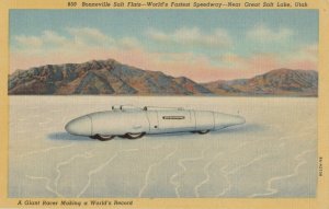 BONNEVILLE SALT FLATS , Utah, 1930-40s; Giant racer car