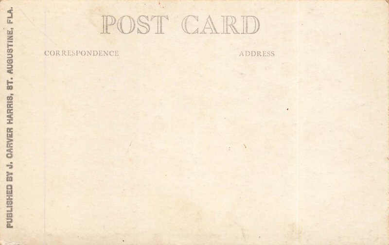 St Augustine FL City Gates Note Canon, Real Photo Postcard