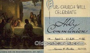 Holy communion Religious 1950 postal used 1950