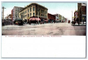 Tacoma Washington WA Postcard Pacific Avenue And Eleventh Street c1905's Antique