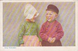 Netherlands Volendam Jong Young Children In Traditional Costume