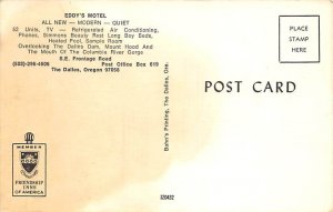 Eddy's Motel The Dalles, Oregon OR Postcard