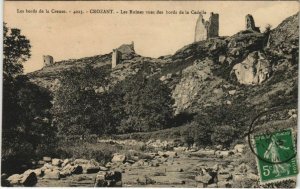 CPA CROZANT Les Ruines Vues des Bords de la Sedelle (1143874)