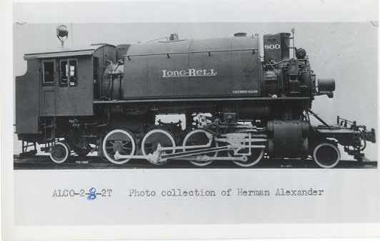 RPPC of Alco 2-8-2T Long Bell # 800 Tank Steam Locomotive