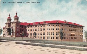 Jackson Mississippi Institute For The Deaf & Dumb,Color Lithograph PC U11384