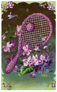 Tennis Raquet of Flowers