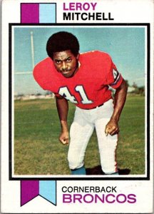 1973 Topps Football Card Leroy Mitchell Denver Broncos sk2635