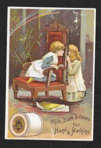 VICTORIAN TRADE CARD J&P Coat's Thread & Calendar