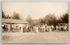 RPPC Families Gathered On The Farm Men Women Children Real Photo Postcard K30