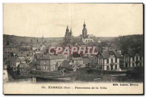 Old Postcard Evreux Panorama Of The City