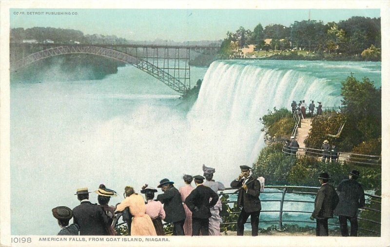 Postcard New York Goat Island Niagara American Falls Detroit Publishing 23-2813 