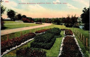 Sunken Gardens, Overton Park, Memphis TN Vintage Postcard S49