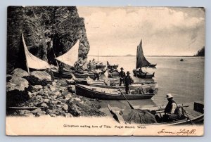 K2/ Puget Sound Washington Postcard c1910 Gillnetters Fishing Boats  62