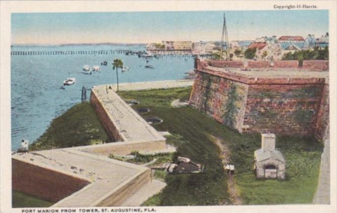 Florida St Augustine Fort Marion From The Tower Curteich