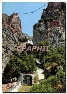 Postcard Modern picturesque Gorges du Verdon Moustiers Ste Marie B Montee At ...