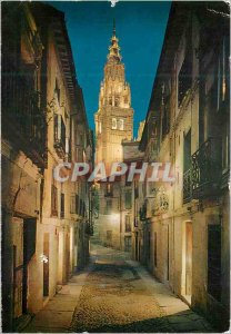 Postcard Modern Toledo Typical street and tower of the Cathedral