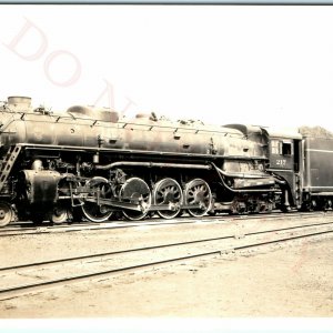 1938 Bensenville, ILL Milwaukee Road 217 Locomotive RPPC Photo CMStP Railway A49