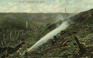 straits settlements, Malay Malaysia, Hydraulic Tin Mine (1910s) Postcard