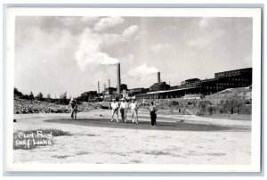 Flin Flon Manitoba Canada Postcard Flin Flon Golf Links c1940's RPPC Photo