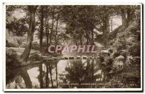 Old Postcard Stepping Stones Jesmond Dene Newcastle on Tyne