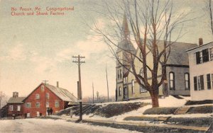 North Anson Maine Congregational Church & Shank Factory, Vintage PCU7334