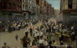 New York City THE GHETTO Street Vendors c1915 Postcard