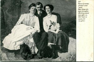 Vtg Postcard 1907 - Humorous Poem About Men & Women