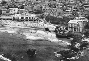 BR7888 Biarritz vue aerienne La grande Plage et le Casino  france