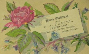 1880's Lot of 2 German Town Christmas Trade Cards P113