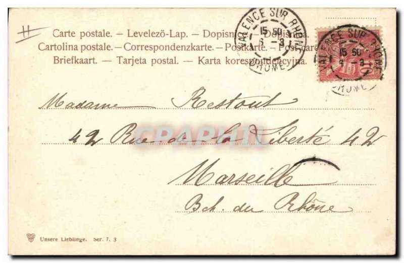 Old Postcard Fantasy Illustrator Woman Hen