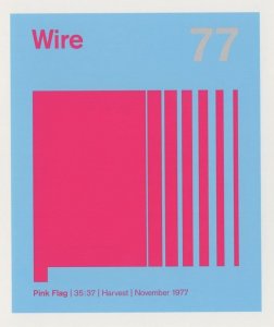 Wire Pink Flag Punk Rock New Wave Harvest Records LP Postcard