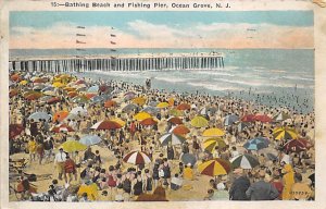 Bathing Beach and Fishing Pier  Ocean Grove NJ 